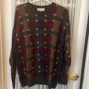 mens 100% alpaca sweater from saks, size L